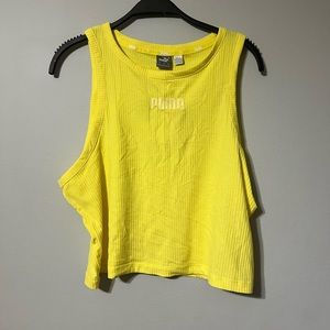 Yellow puma crop top